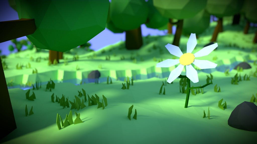 BLENDER Timelapse: Flower in the forest (low poly) preview image 1